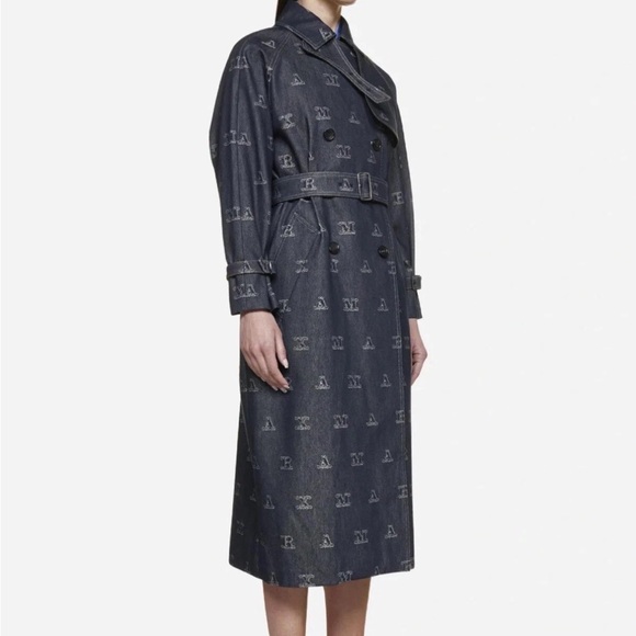 NWT MaxMara Charcoal Patterned denim Jacket
